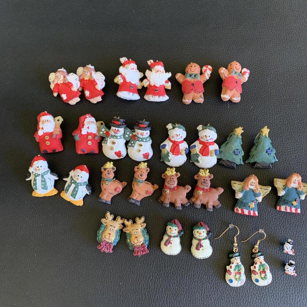 30 Christmas Pins Ornaments Miniature Decorations For Ribbons